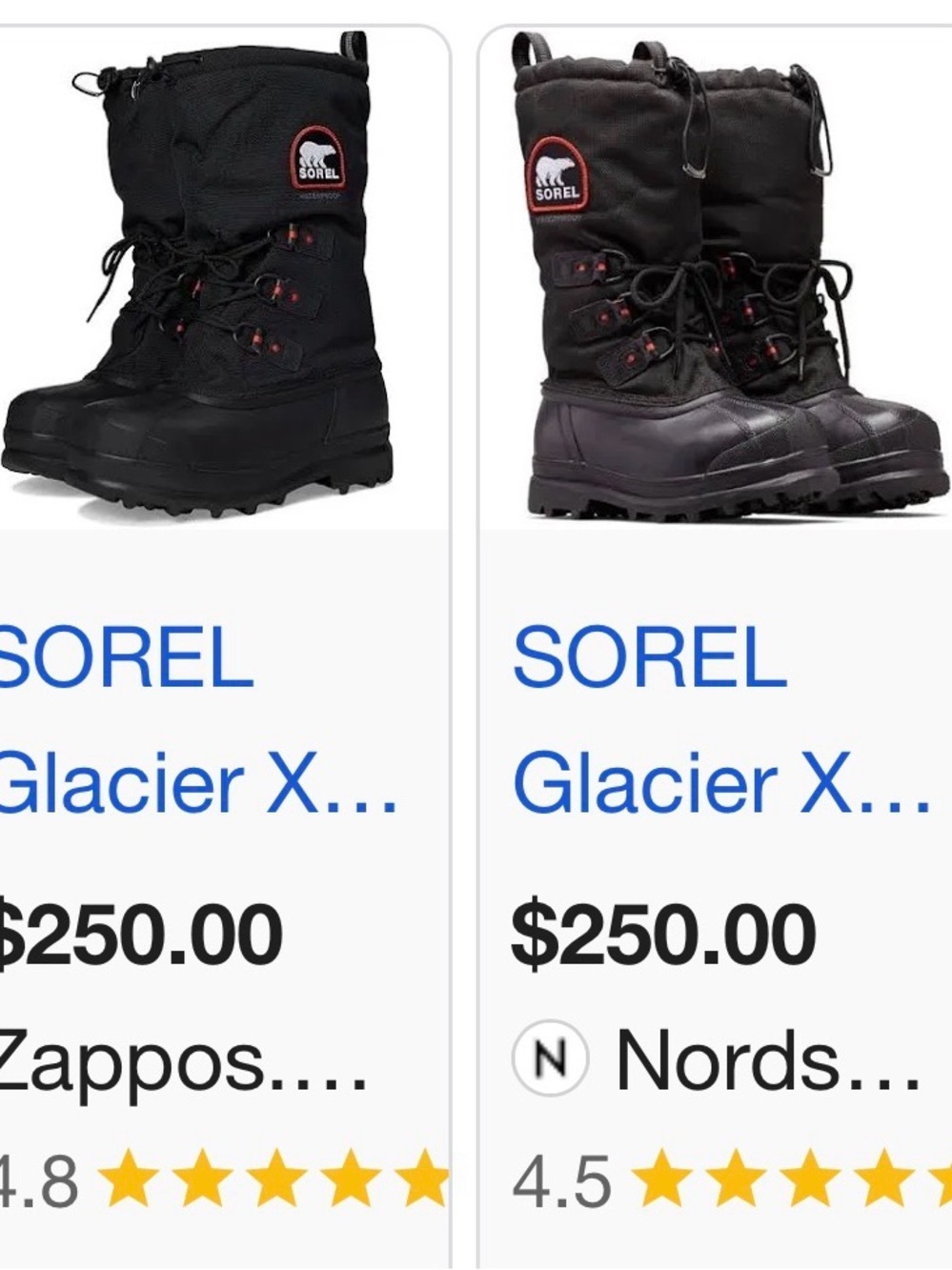 Sorel Mens Black Snow Boots with Orange Accents - Picture 6 of 8